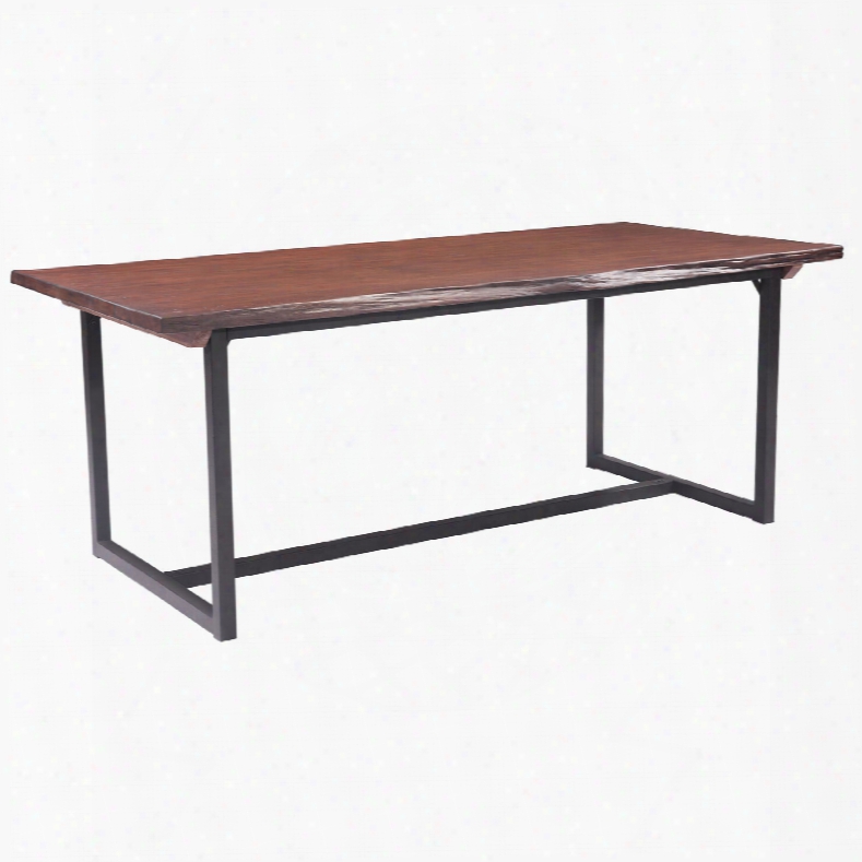 Zuo Era Papillion Dining Table In Distressed Cherry Oak