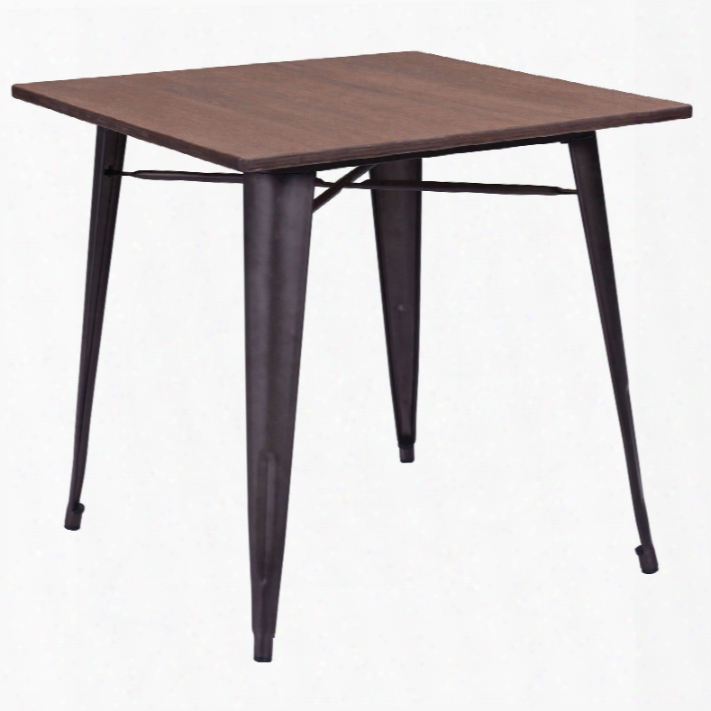 Zuo Era Titus Dining Table With Rusty Elm Wood Top