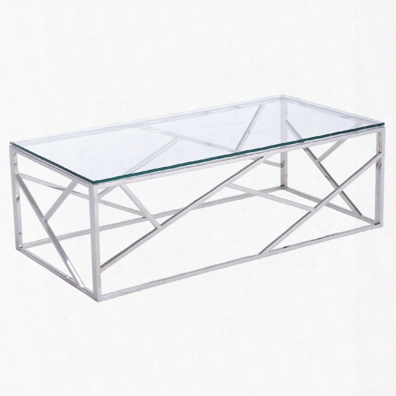 Zuo Modern Cage Coffee Table In Stainless Steel