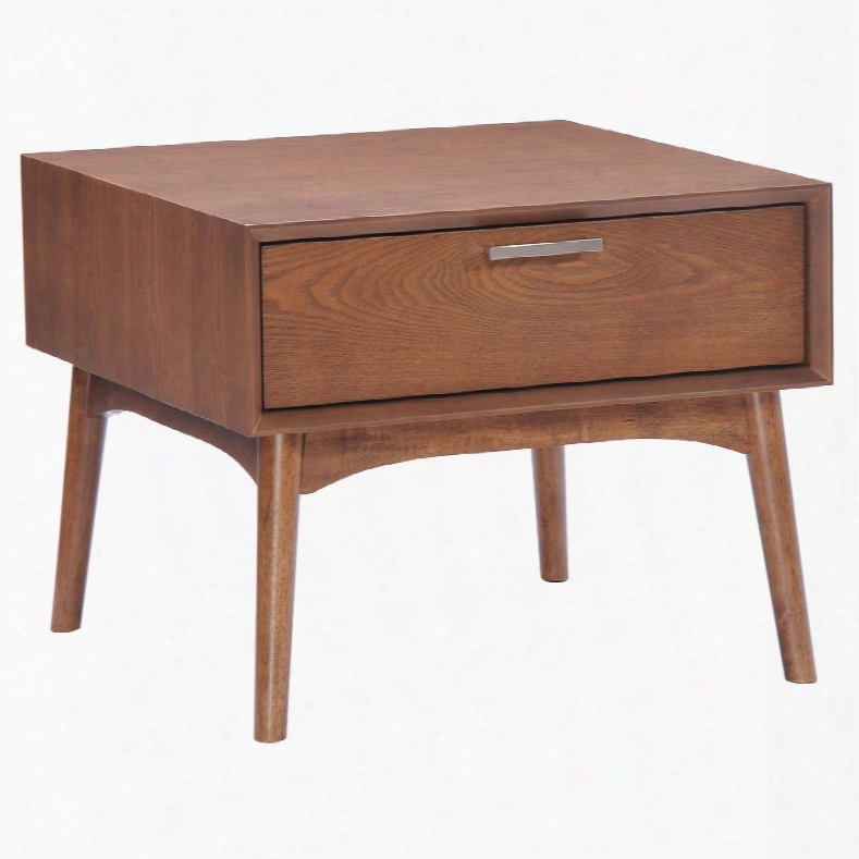 Zuo Modern Design District Side Table In Walnut