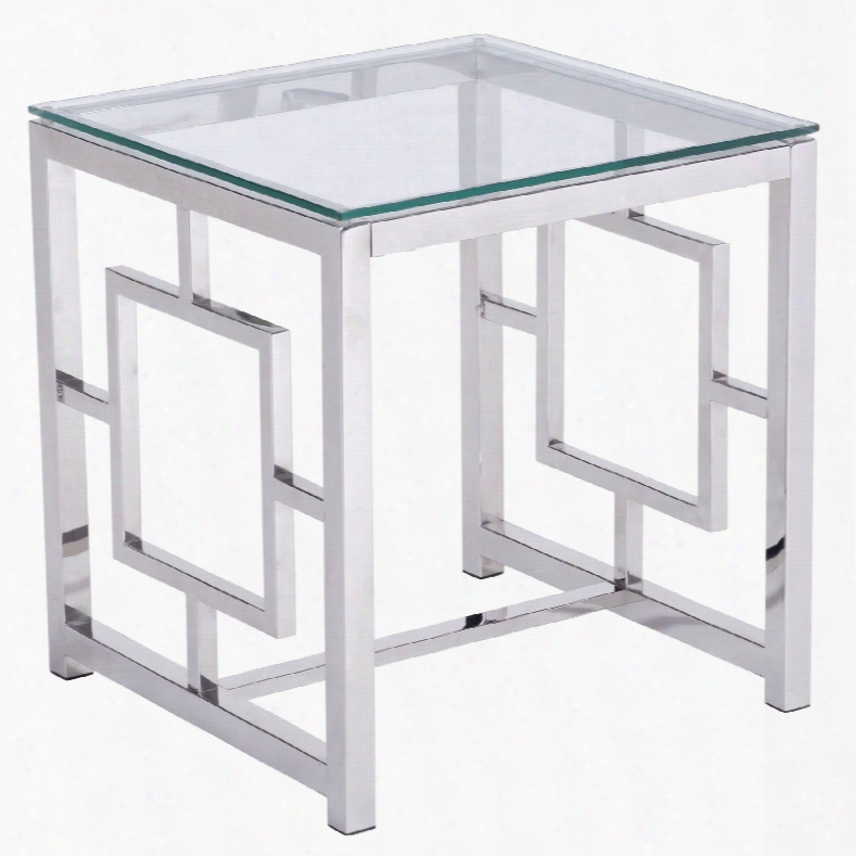 Zuo Recent Geranium S Ide Table In Stainless Steel