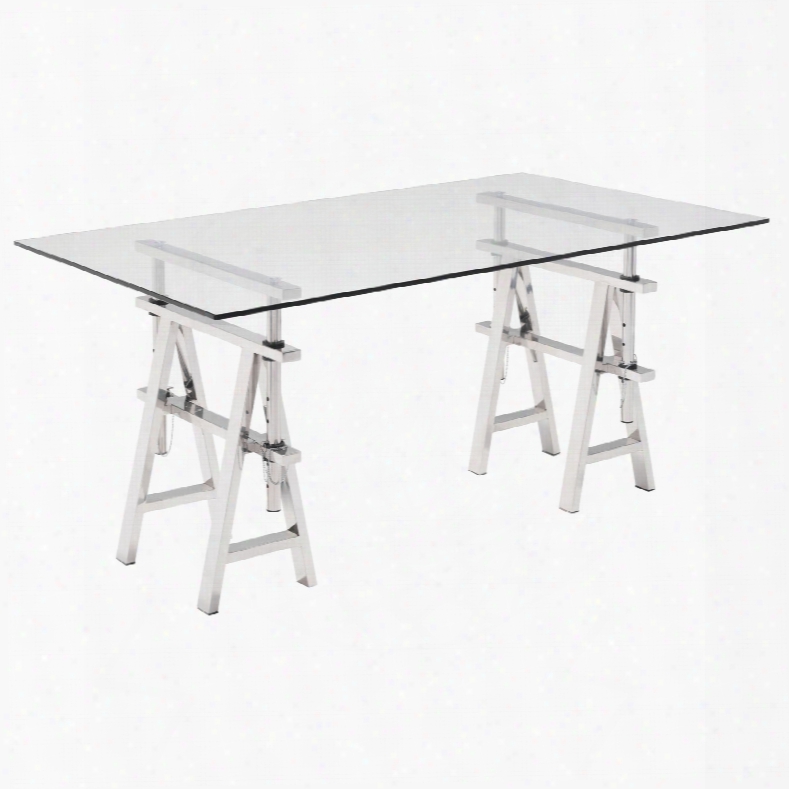 Zuo Modern Lado Desk In Chrome