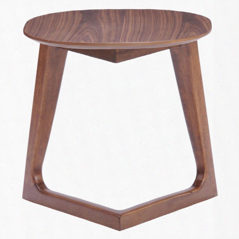 Zuo Modern Park West Side Table In Walnut