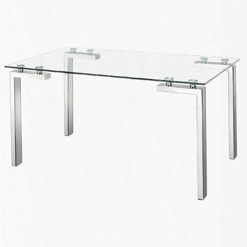 Zuo Recent Roca Dining Table In Stainless Steel