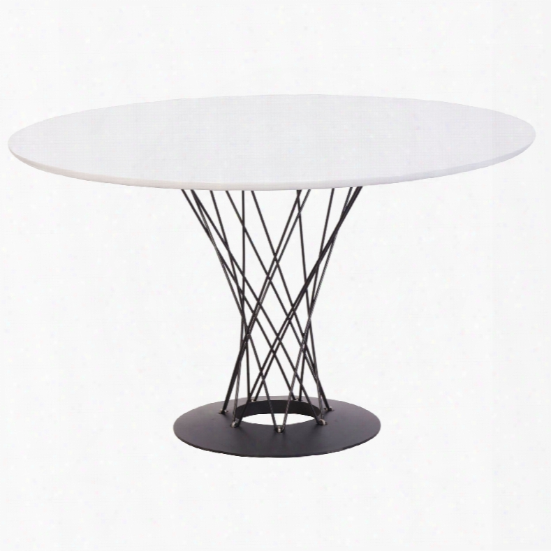 Zuo Mo Dern Spiral Dining Table In White