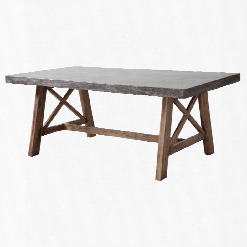 Zuo Vive Ford Dining Table In Cement And Natural