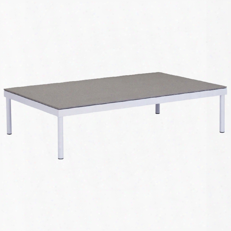 Zuo Vive Maya Beach Coffee Table In White And Granite