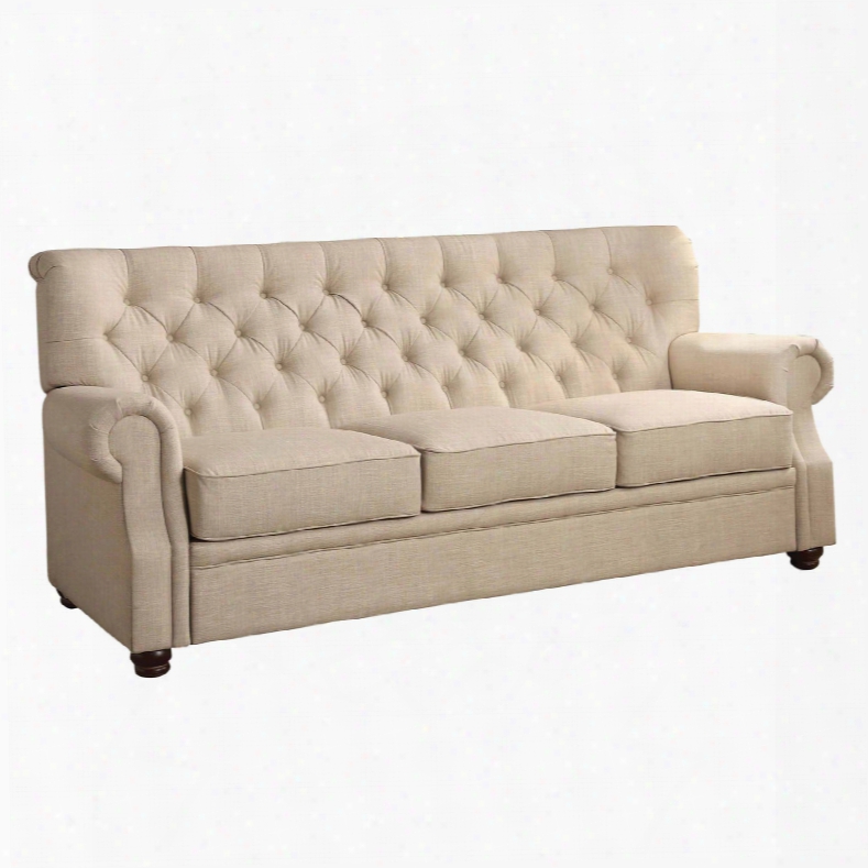 Alton Ventura  Contour Backrest Upholstered Sofa In Beige