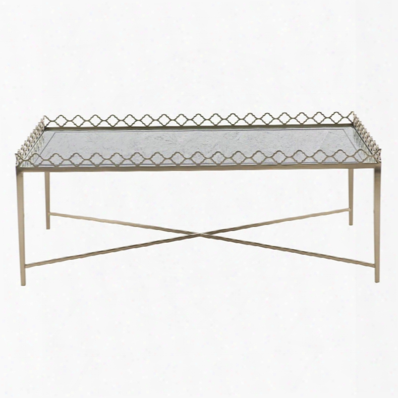 Bernhardt Marquesa Metal Cocktail Table With Glass Top