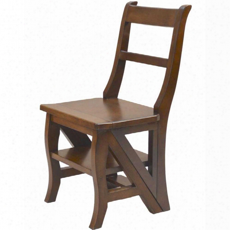 Carolina Forge Chestnut Foling Library Ladder Chair