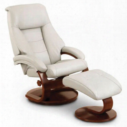 Mac Motion Mandal Swivel Recliner With Ottoman In Putty Eather