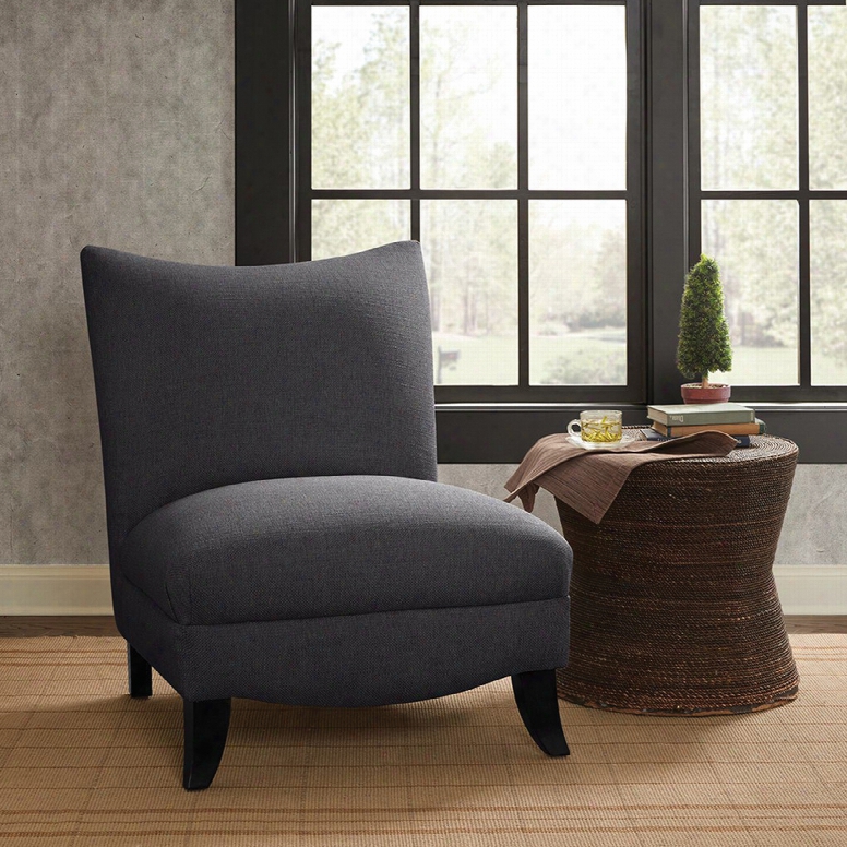 Madison Park Asher Armless Curved Back Chair In Edmund Storm