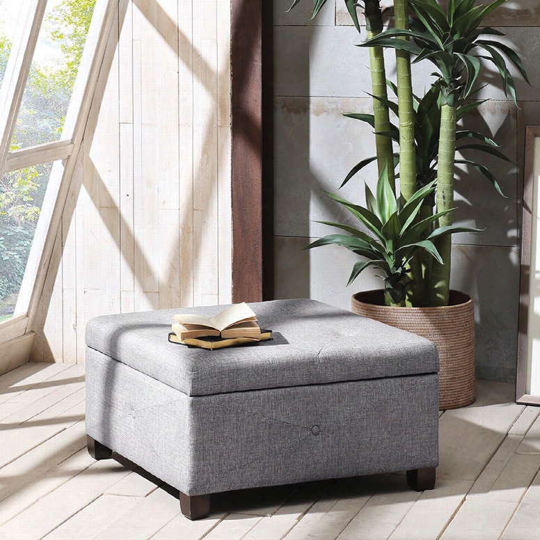 Madison Park Aspen Ottoman In Sandy Slate