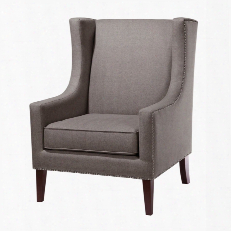 Madison Park Barton Wing Chair In Belem Beaver