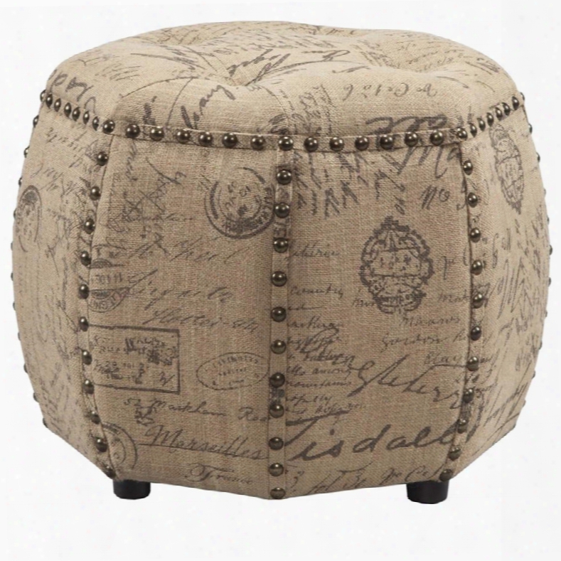 Madison Park Brkanna Ottoman In Natural