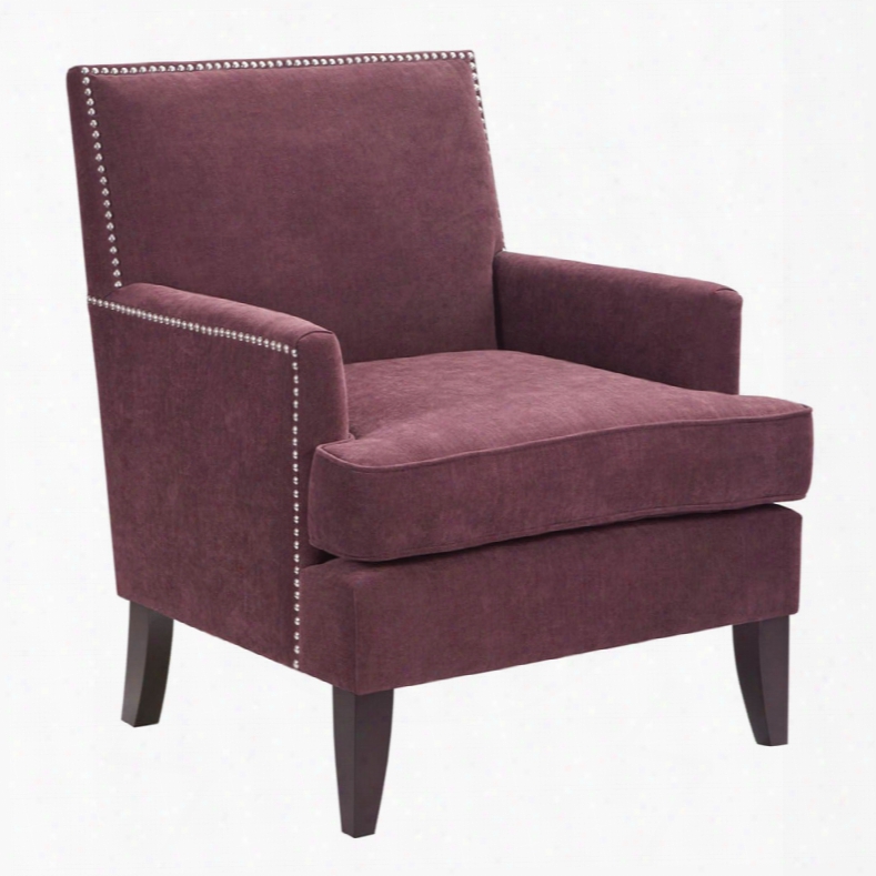 Madison Park Colton Accent Chair In Jukebox Red Red Wine