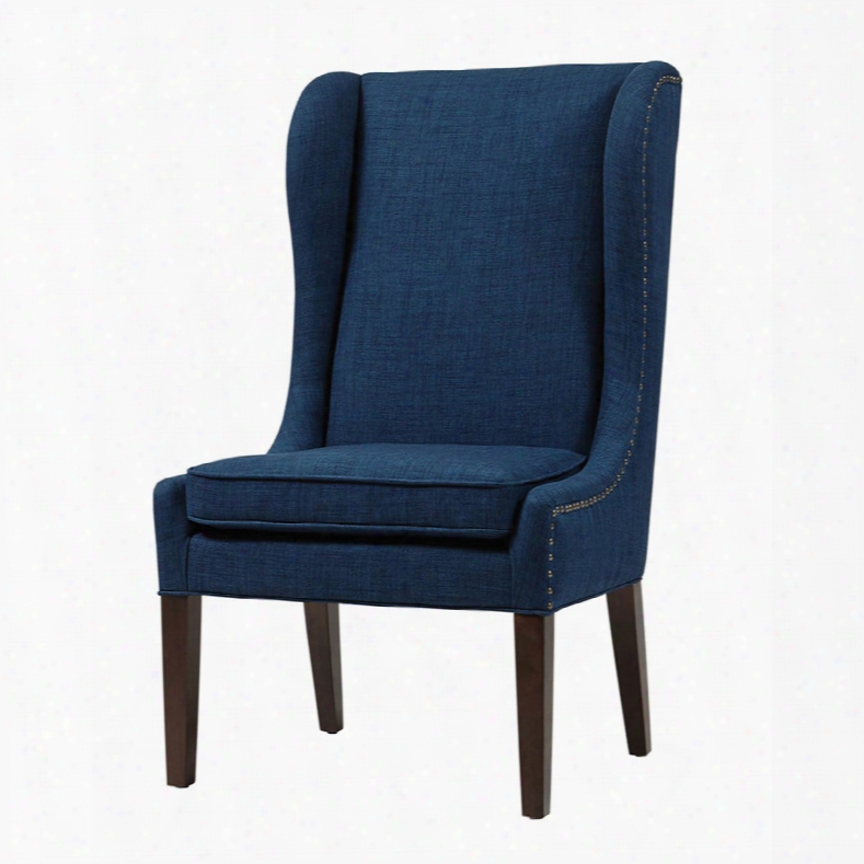 Madison Park Garbo Captains Dining Chair In Roma Navy