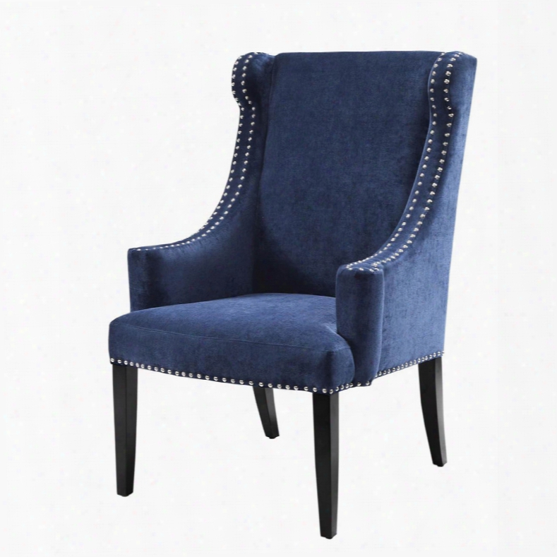 Madison Park Marcel High Back Wing Chair In Elizabeth Royal