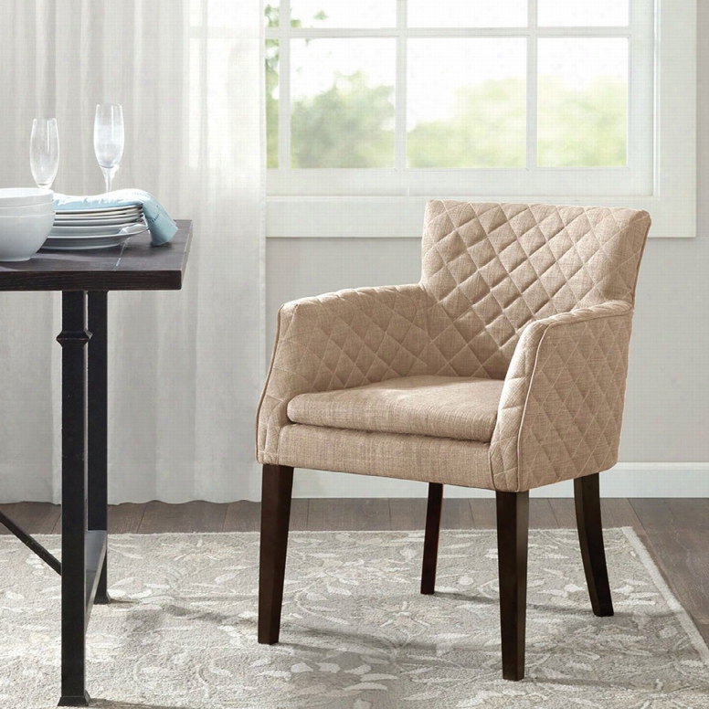 Madison Park Rochelle Quilted Dining Chair In Roma Travertine