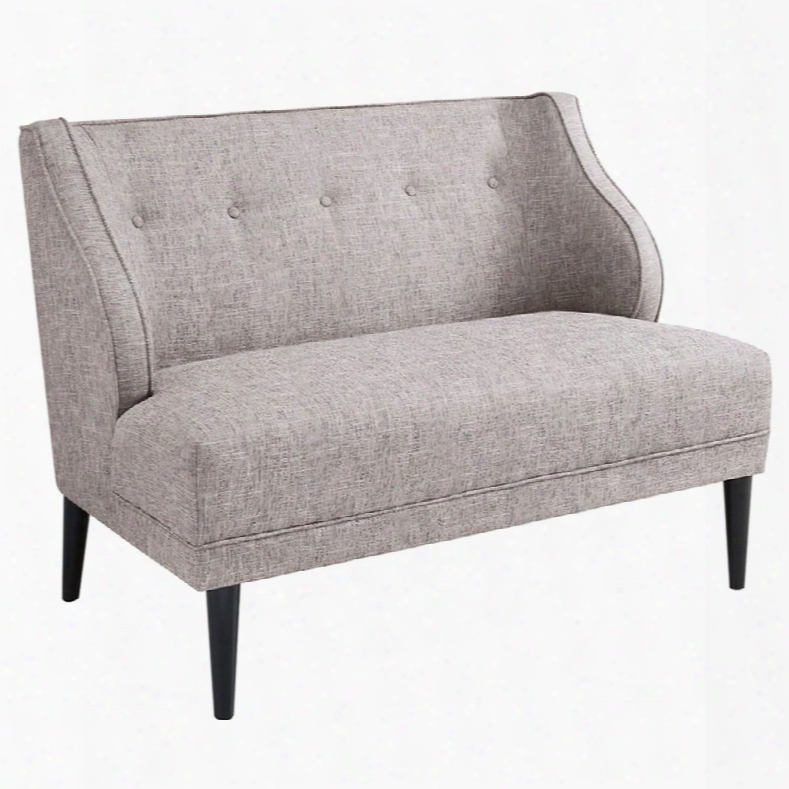 Madison Park Sorano Tufted Round Arm Settee In Grey