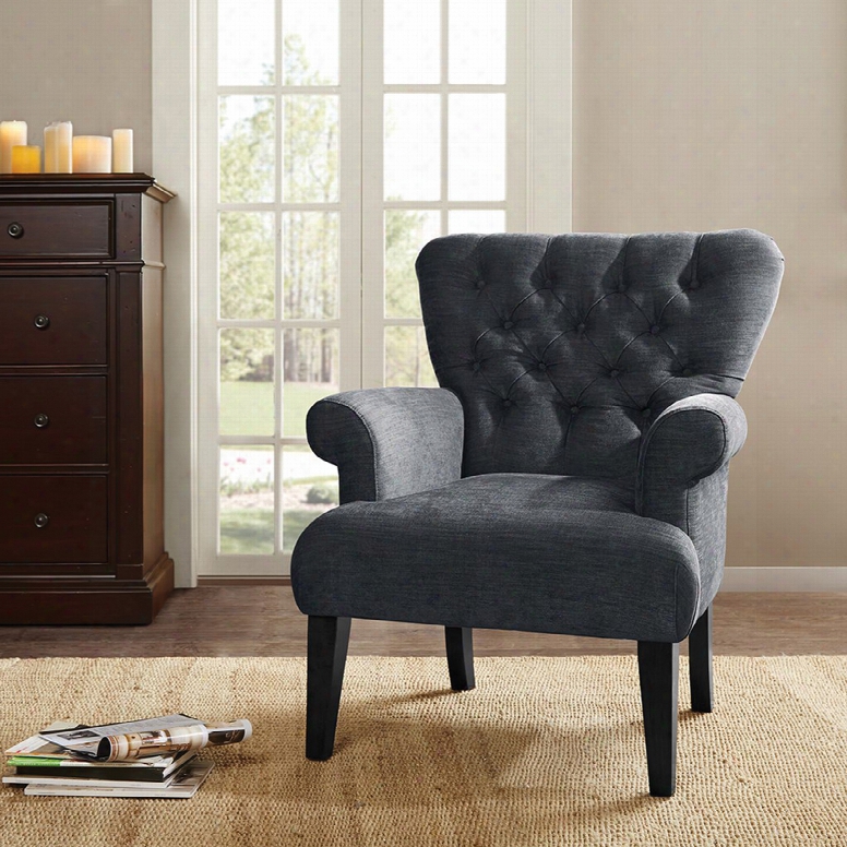 Madison Park Valerie Button Tufted Classic Arm Chair In Myra Ink