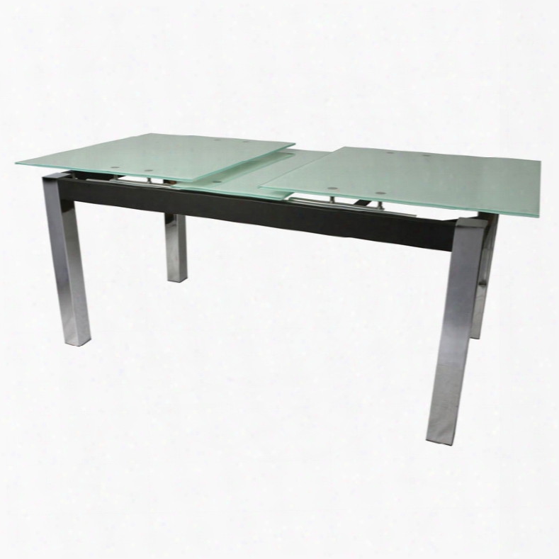 Pastel Monaco White Glass Top Dining Table