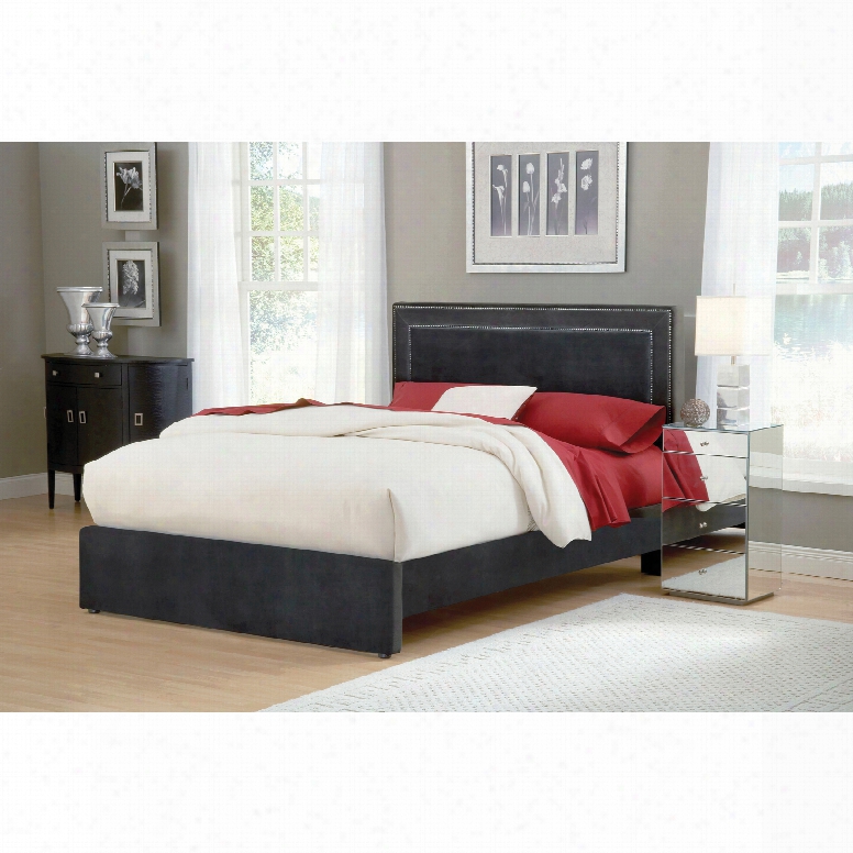 Hillsdale Furniture Amber Fabric Upholstered Bed In Pewter King Size