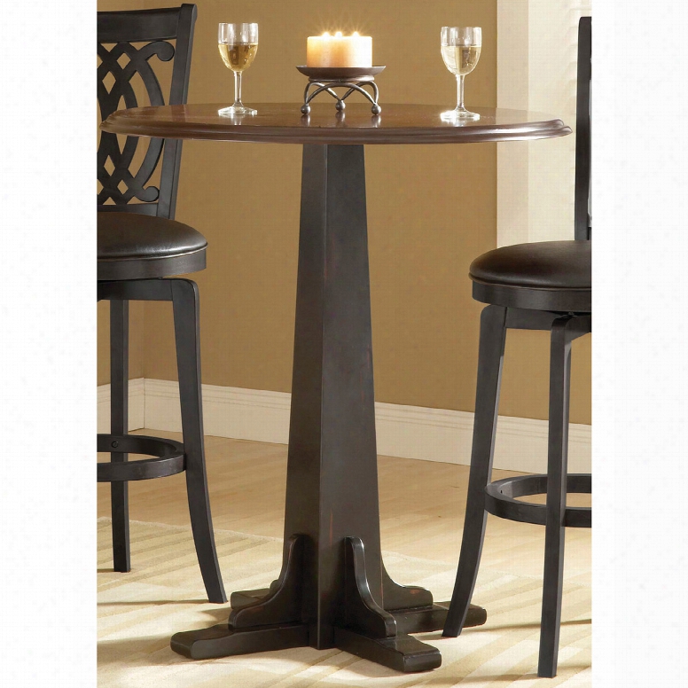 Hillsdale Furniture Dynamicd Esigns Round Pub Table In Black