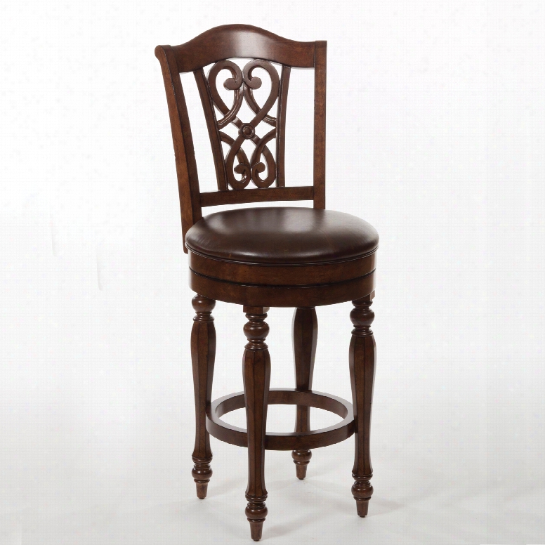 Hillsdale Furniture Hamilton Park Swivel Counter Stool With Scroll Back
