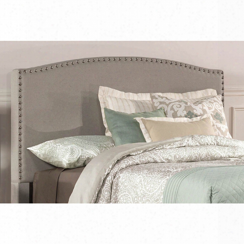 Hillsdale Furniture Kerstein Fabric Upholstered Headboard With Bed Frame In Dove Gray Full Size