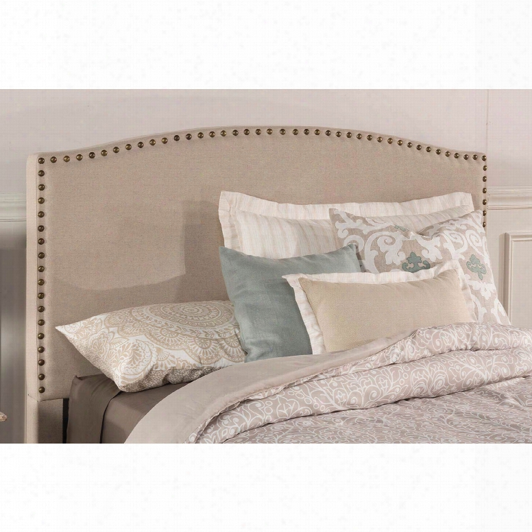 Hillsdale Furniture Kerstein Fabric Upholstered Headboard With Bed Frame In Light Taupe Full Size