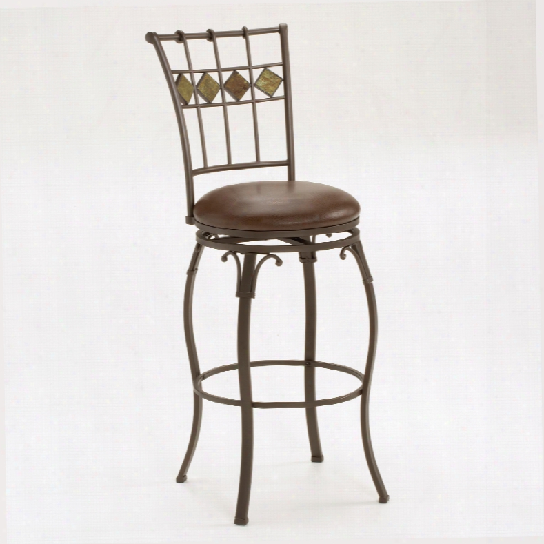 Hillsdale Furniture Lakeview Swivel Bar Stool With Slate Accent