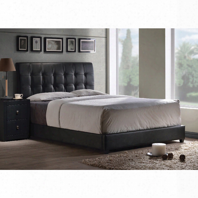 Hillsdale Furniture Lusso Bed With Mourning Faux Leather Full Size