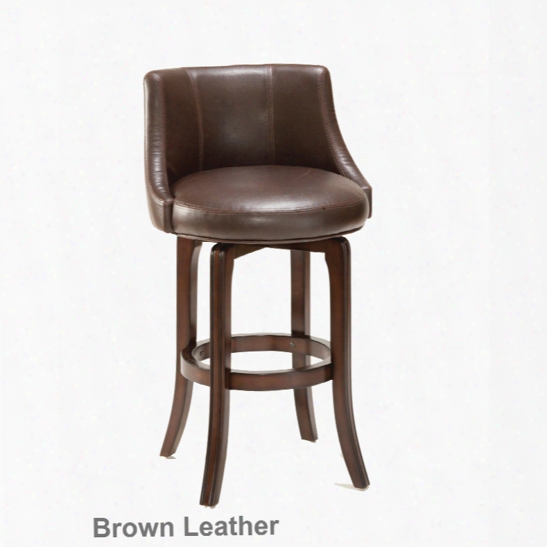 Hillsdale Furniture Napa Valley Swivel Bar Stool - Brown Leather