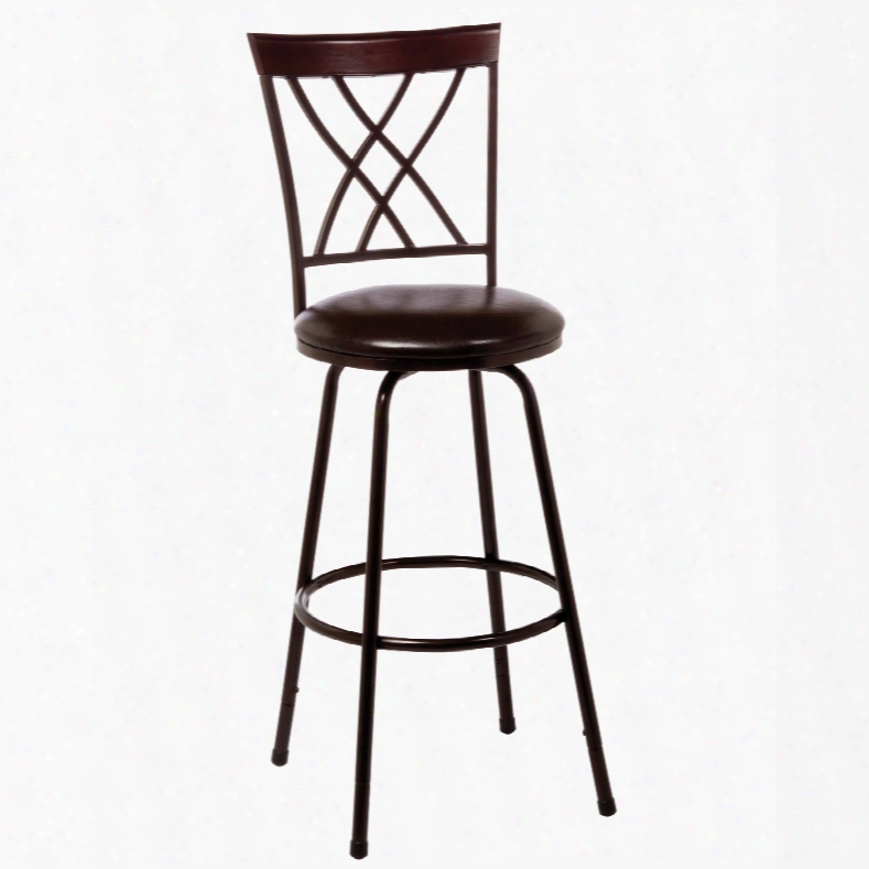 Hillsdale Furniture Northland Adjustable Height Swivel Stool With Nested Leg