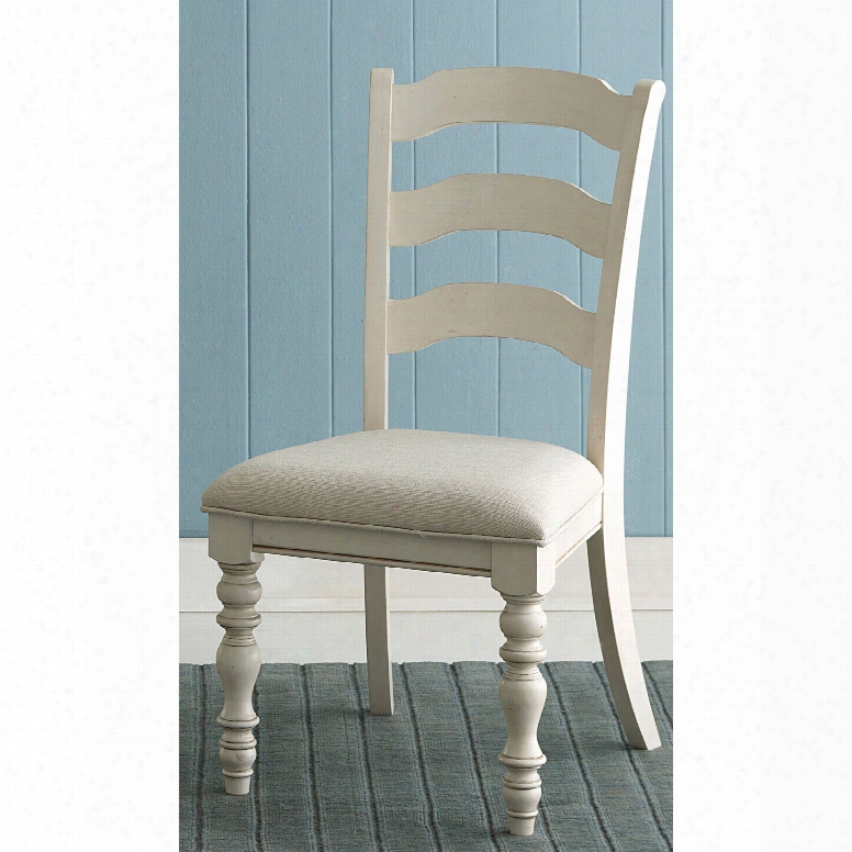 Hillsdale Furniture Pine Island Ladder Back Side Chair Set Of 2 In Old White