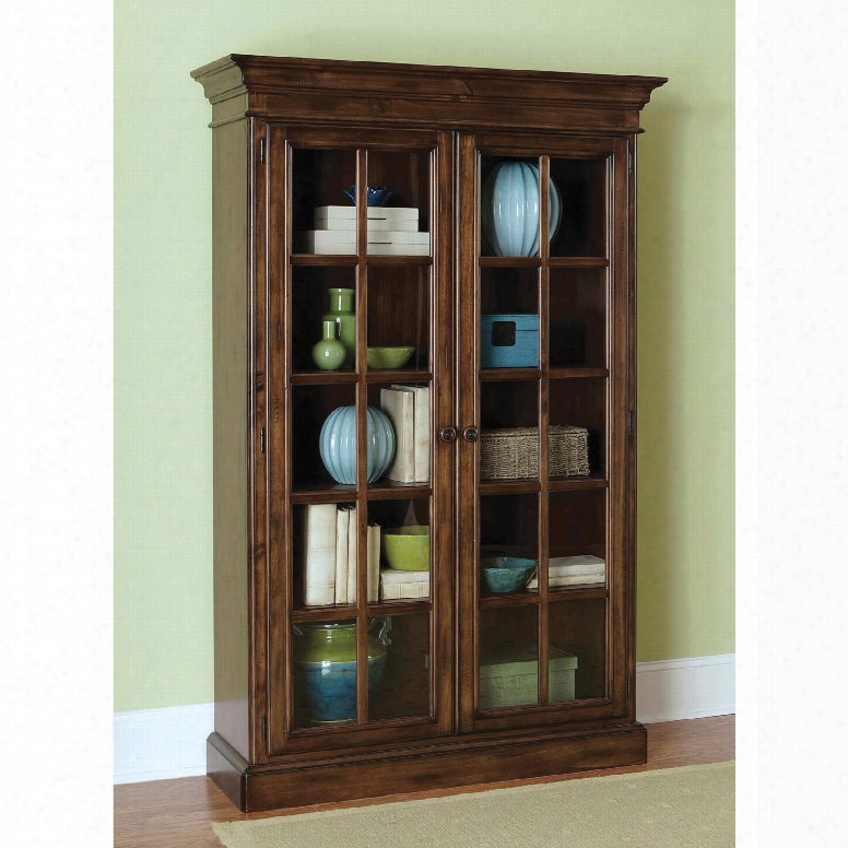 Hillsdale Furniture Pine Island Large Library Cabinet In Dark Pine