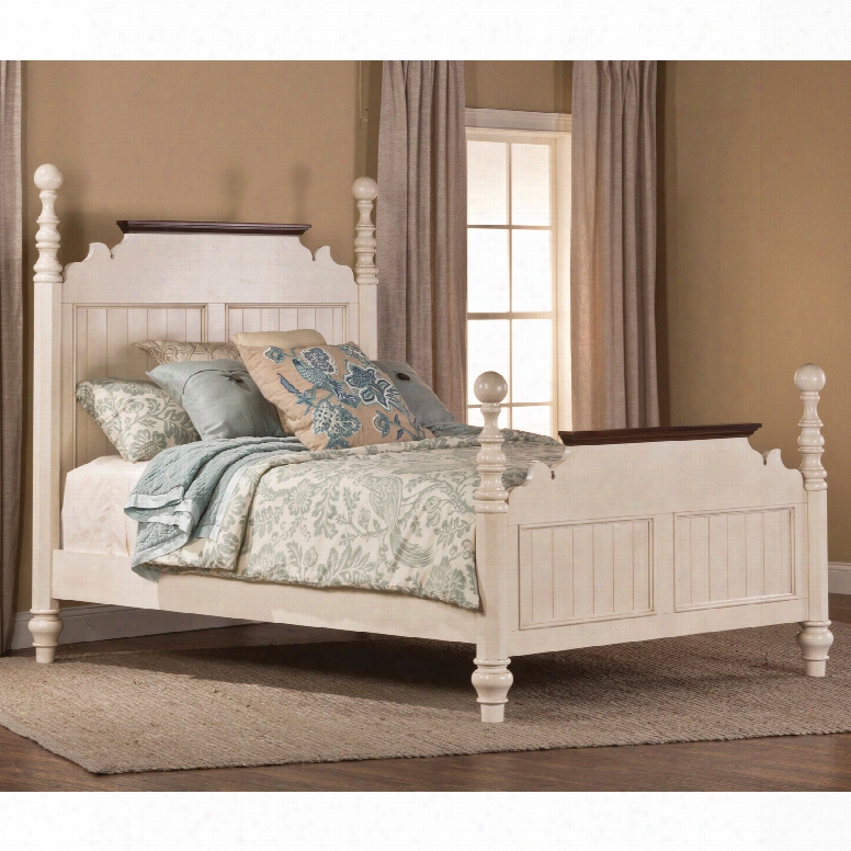 Hillsdale Furniture Pine Island Post Bed In Old White King Size