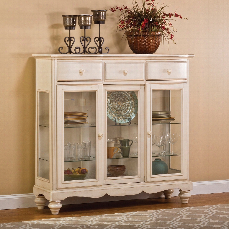 Hillsdale Movables Pine Island Tall Buffet In Old White