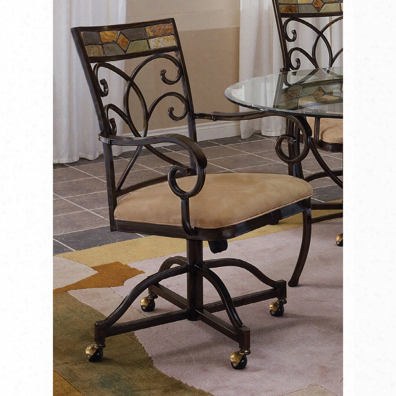 Hillsdale Furniture Pompei Caster Dining Chairs Set Of 2