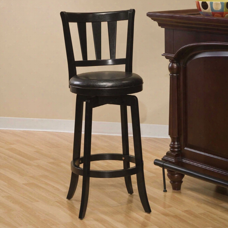 Hillsdale Furniture Presque Isle Swivel Bar Stool In Black