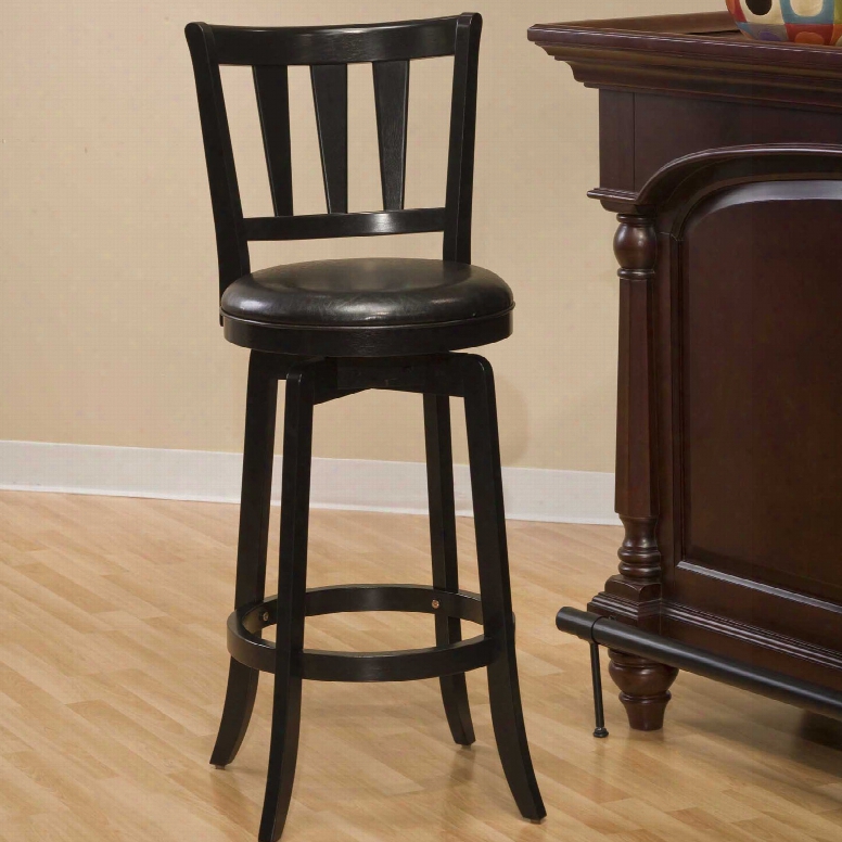 Hillsdale Furniture Presque Isle Swivel Counter Stool In Black