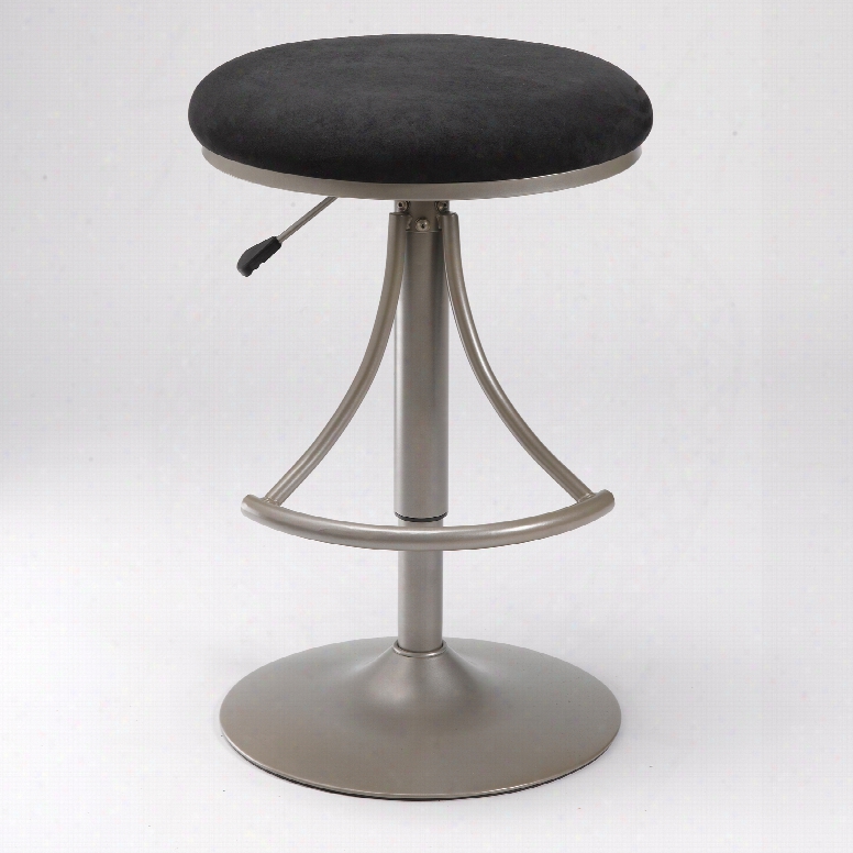 Hillsdale Furniture Venus Backless Swivel Bar Stool With Black Suede