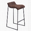 Zuo Era Father Barstool in Vintage Brown - Set of 2