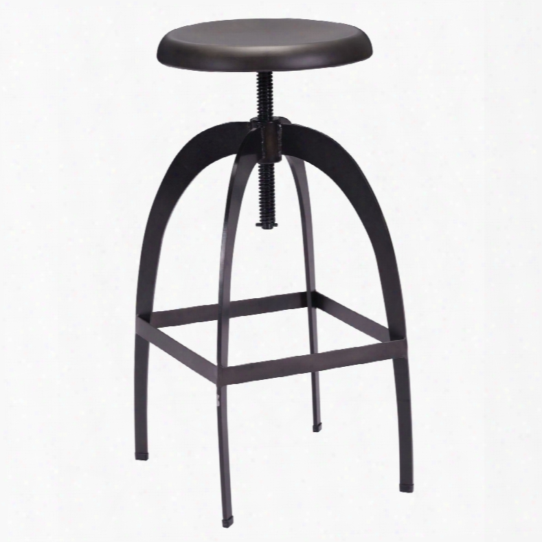 Zuo Era Aristotle Barstool In Antique Black