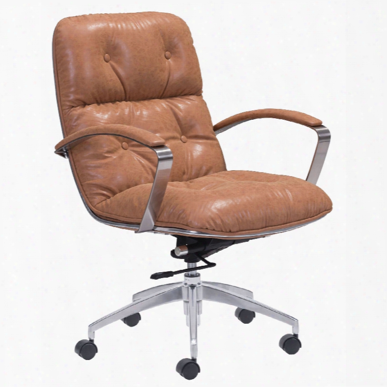 Zuo Era Avenue Office Chair In Vintage Coffee