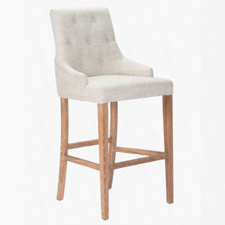 Zuo Era Burbank Bar Chair In Beige