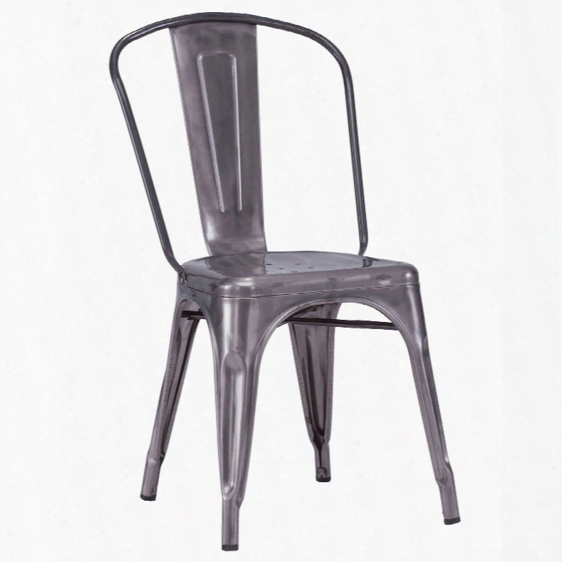 Zuo Era Elio Dining Chair In Gunmetal - Set Of 2