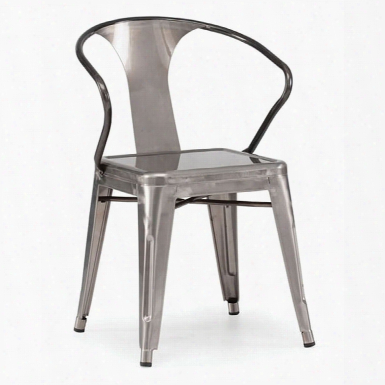 Zuo Era Helix Chair In Gunmetal - Set Of 2