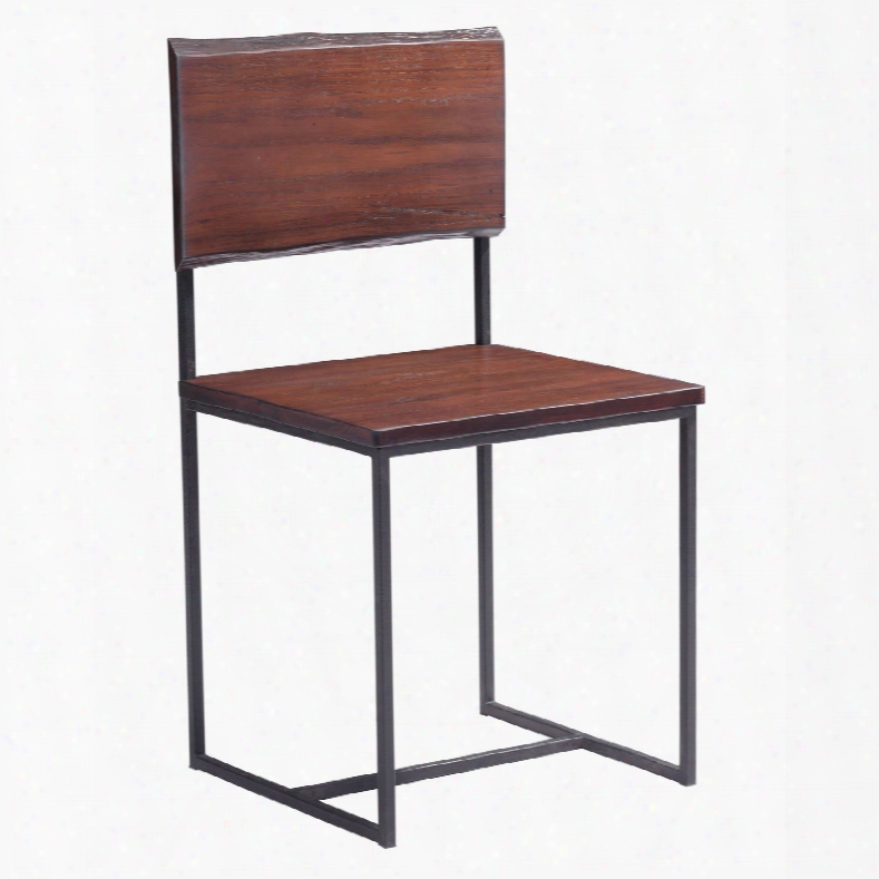 Zuo Era Papillion Dining Chair In Distressed Cherry Oak